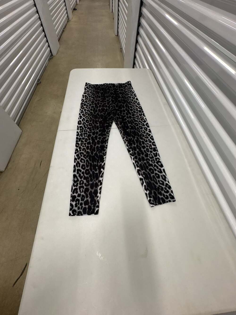 SHEIN Leopard Print High-Waist Leggings Black and Grey